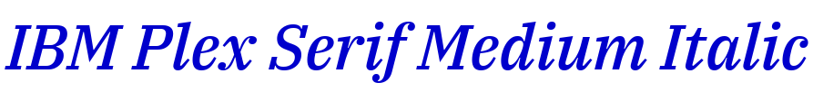 IBM Plex Serif Medium Italic fuente